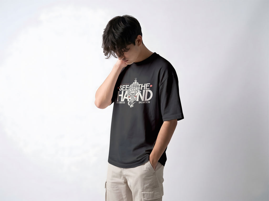 "F4T1M4" Modern Hamsa - Streetwear Tee