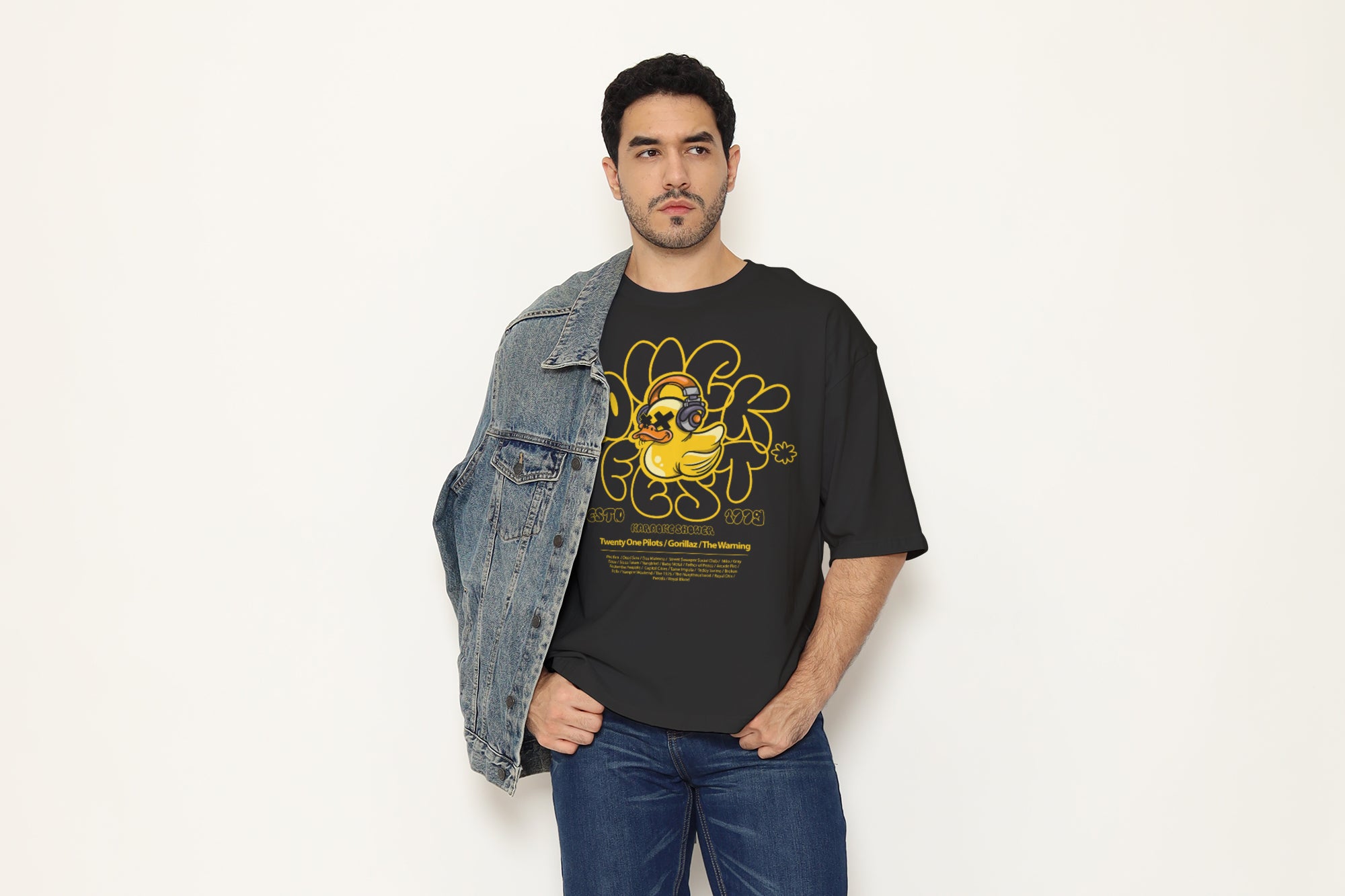 "Duck Fest" Music Lineup - Vintage Indie Band Graphic Tee