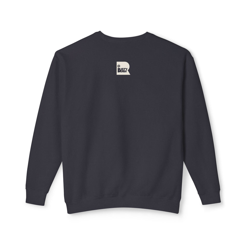 "F4T1M4" Modern Hamsa Hand – Mystical Graphic Crewneck Sweatshirt
